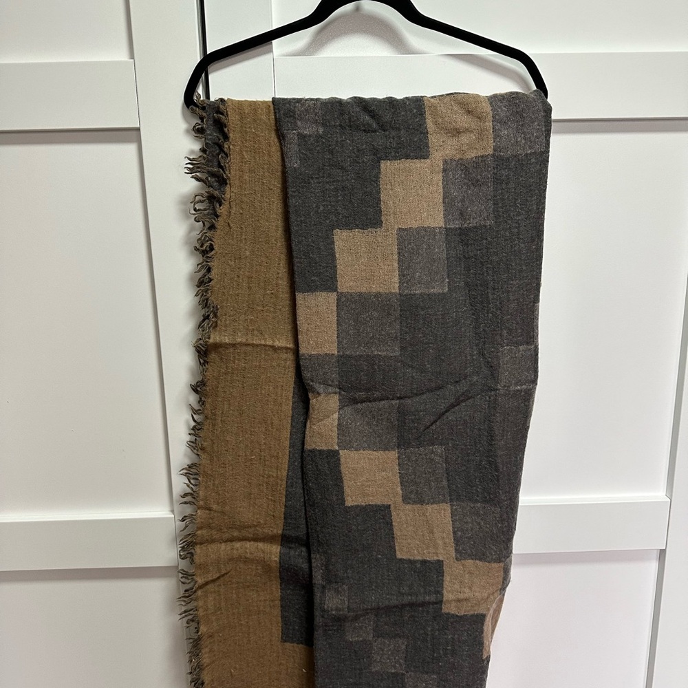 Wilfred Reversible Diamond Mosaic Blanket Scarf